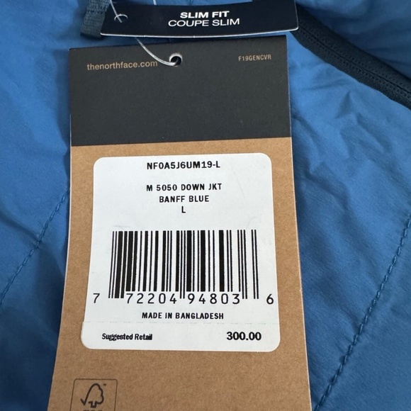 TNF The North Face Castleview 50/50 800 Down Blue Hiking Jacket Puffer Men L - Picture 4 of 8